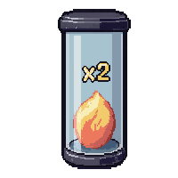 score multiplier x2  in a glass capsule