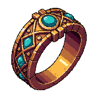 Ancient Rune Ring  Ornate Filigree — free pixel art sprite from Runner Rings