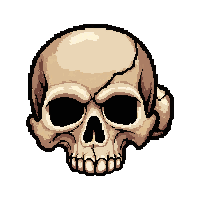 Bone Skull Ring  Cracked Damaged — free pixel art sprite from Runner Rings