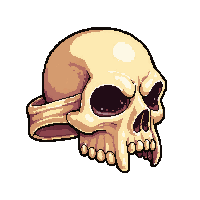 bone skull ring  shiny polished
