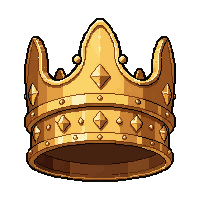 crown of the king  floating with energy