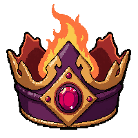 crown of the king  ruby fire burning