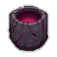Horn Of Summoning Corrupted Dark Cracks — free pixel art sprite from the Runner Rpg Artifacts collection, transparent PNG