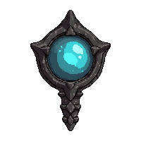 Staff Of Elements Corrupted Dark Cracks — free pixel art sprite from the Runner Rpg Artifacts collection, transparent PNG