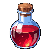 fire resistance potion  crystal decanter