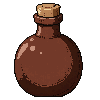 fire resistance potion  leather wrapped flask