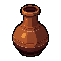 fire resistance potion  simple clay jug