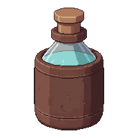frost resistance potion  leather wrapped flask