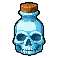 frost resistance potion  skull shaped bottle