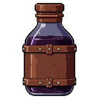 growth giant elixir  leather wrapped flask
