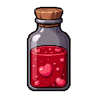 health restore red  bubbling fizzing