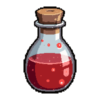 health restore red  crystal decanter