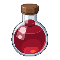 health restore red  glowing bright liquid