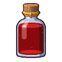 health restore red  ornate gold trim
