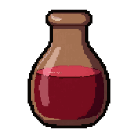 health restore red  simple clay jug