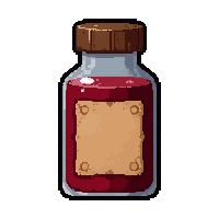 health restore red  with label tag