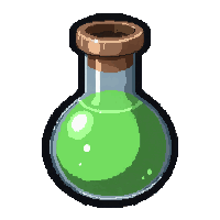 Levitation Float Potion Simple Clay Jug — free pixel art sprite from the Runner Rpg Potions collection, transparent PNG