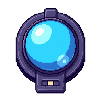 ai companion orb  glowing blue interface
