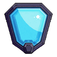 Shield Generator Belt Glowing Blue Interface — free pixel art sprite from the Runner Scifi Tech collection, transparent PNG