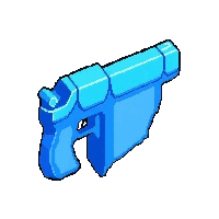 cryo freeze gun  glowing blue energy