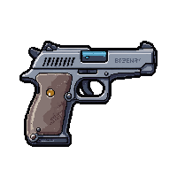 disruptor pistol  chrome metallic silver