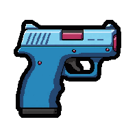 disruptor pistol  cyan electric arcs