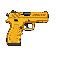 disruptor pistol  yellow hazard marked
