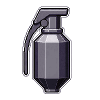 emp grenade device  chrome metallic silver
