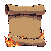 Dark Curse Scroll  Burning Edges On Fire — free pixel art sprite from Runner Scrolls
