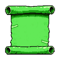 healing green scroll  unrolled open flat