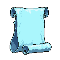 ice frost scroll  glowing magical aura