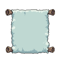 Ice Frost Scroll Torn And Aged — free pixel art sprite from the Runner Scrolls collection, transparent PNG