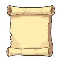 Light Blessing Scroll Unrolled Open Flat — free pixel art sprite from the Runner Scrolls collection, transparent PNG