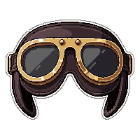 aviator goggles brass  combat modified