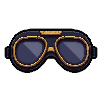 aviator goggles brass  deep navy blue
