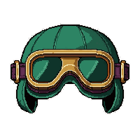 aviator goggles brass  emerald green velvet