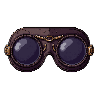 aviator goggles brass  midnight black leather