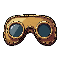 Aviator Goggles Brass  Pristine Tailored — free pixel art sprite from Runner Steampunk Attire