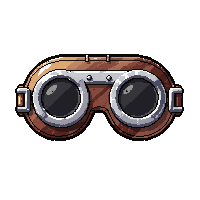 aviator goggles brass  silver buckle clasp