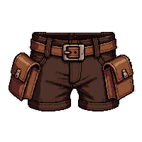 Belt With Pouches  Chocolate Brown Suede — free pixel art sprite from Runner Steampunk Attire