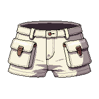 belt with pouches  cream white linen