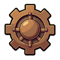 brooch gear shaped  explorer weathered