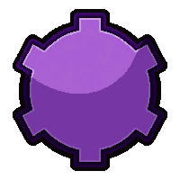 brooch gear shaped  royal purple satin