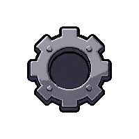 brooch gear shaped  silver buckle clasp