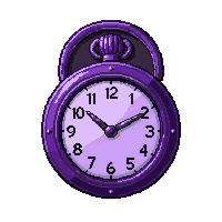 Earring Clock Hand Royal Purple Satin — free pixel art sprite from the Runner Steampunk Attire collection, transparent PNG
