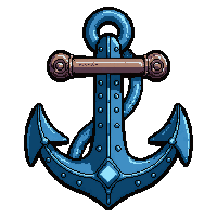 airship anchor chain  glowing aether blue