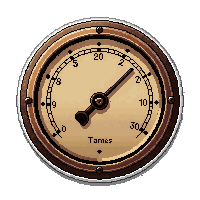 barometer gauge  worn antique aged