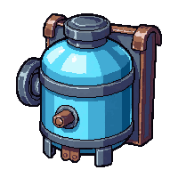 boiler backpack tank  glowing aether blue
