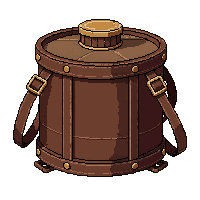boiler backpack tank  leather and wood