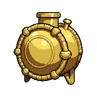 boiler backpack tank  polished brass gold